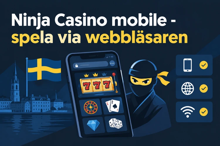 Ninja Casino mobile - spela via webbläsaren