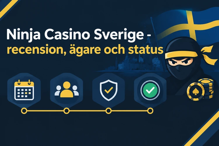 Ninja Casino Sverige - recension, ägare och status